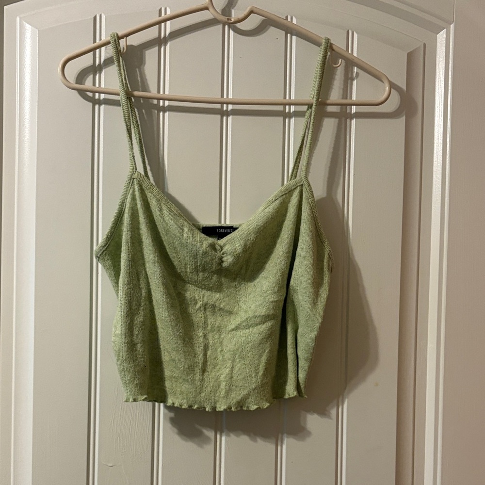 Forever 21 Light Green Camisole Top